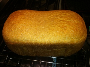 whole wheat bread right out of the baking pan