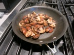 sauteeing mushrooms in butter